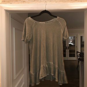 Adorable Army Green Peplum Top